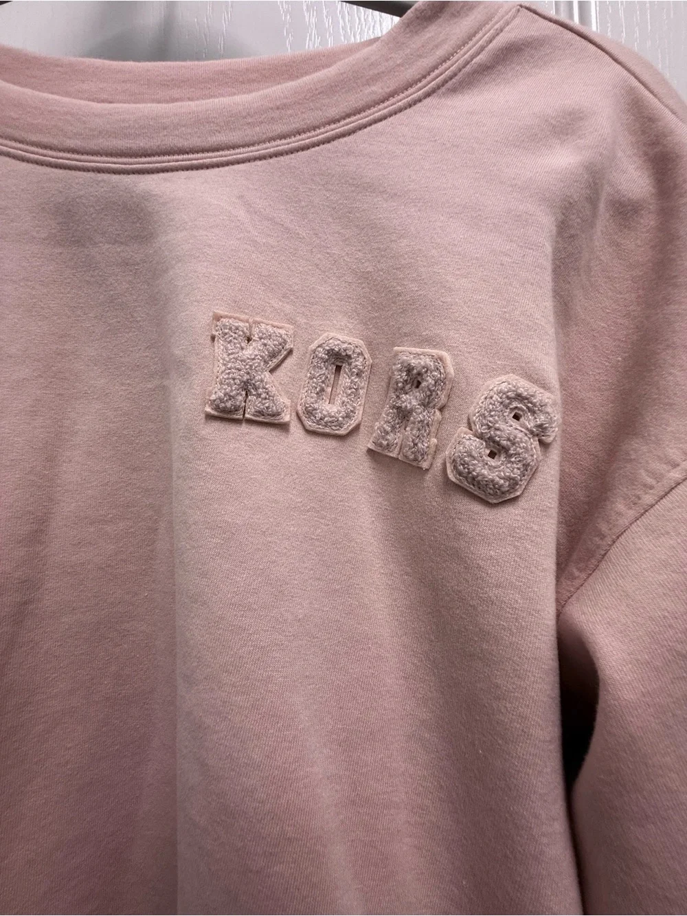 Michael Kors Women's Cropped Crewneck Sweatshirt - Dusty Pink
